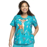 Cherokee Funktionsbluse Bunt bedruckter Damen Kasack "Bambi" Kasack mit Motiv