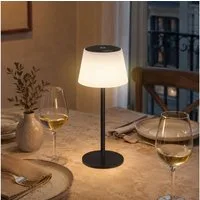 ZMH LED Tischleuchte Touch-Dimmer Tischlampen Modern 3600mhA Akku kabellos für Wohnzimmer, Augenschutz, Einfache Installtion, LED fest integriert, 3000-5000K, Kabellos Nachttischlampe mit USB Aufladbar