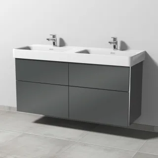 Sanipa 3way Waschtischunterbau zu Laufen Pro S Waschtisch mit 4 Auszügen, Anthrazit-Glanz BS77179