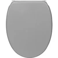 Sanilo WC-Sitz Manhattan Grau mit Absenkautomatik & Quick Release, Premium Toilettendeckel, abnehmbar, leichte Montage von oben