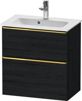 Duravit D-Neo Waschtischunterbau wandhängend Eiche Schwarz Matt 610x372x625 mm - DE4368034160000 DE4368034160000