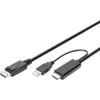 Adapterkabel HDMI > Displayport, UHD 4K schwarz, 2 Meter