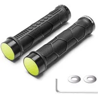 ROCKBROS Fahrradlenkergriff Gummi Lenkergriffe Aluminium Lock-On Design (für 22,2mm Lenke), mit Reflektierend