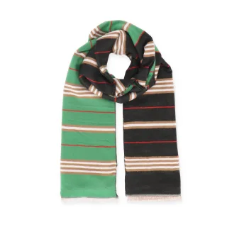 Halsüberkopf Accessoires - Schal Stripe 70x185 grün - Gr. - OS