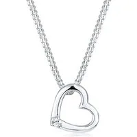 Elli Kette mit Anhänger Herz 925 Sterling Silber, mit Kristallen von Swarovski®, Herz
