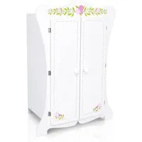 habeig Kleiderschrank Kinderschrank Kleiderschrank 70cm Wandschrank weiß Puppenschrank #355