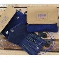 KnitPro Kreativset KnitPro Stricknadel Set Indigo mit kurzen 50mm-Nadelspitzen