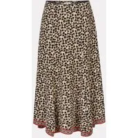 Himalaya Clothing A-Linien-Rock Damen mit stilvollem Tropfenmuster - Strickrock aus Bio-Baumwolle Eleganter Damen Midirock in schwungvoller A-Linie