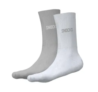 SNOCKS - Crew Socks Uni light grey melange - Gr. - 40.5