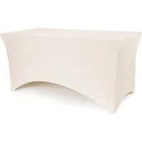 partydeco Tischläufer, Tischhusse 183x76cm rechteckig Beige