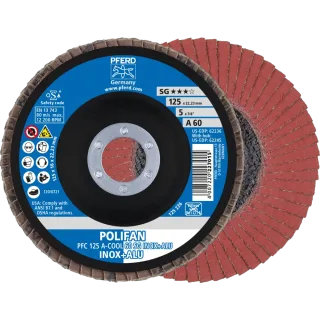 PFERD TOOLS POLIFAN Fächerscheibe PFC konisch SG INOX+ALU Edelstahl/Alu - 67756125