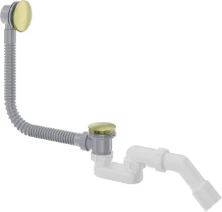 Neuesbad für BATHTUBE mit POP UP Ablauf, mit Überlauf, Gold Gebürstet NB1DENHCR57B1