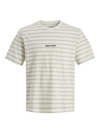 JACK&JONES - JORNORREBRO STRIPE TEE SS CN LN Seagrass - Gr. - XL