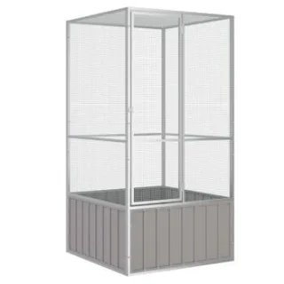 VidaXL Vogelkäfig aus verzinktem Stahl 1,11 m, 1,07 m, 2,115 m