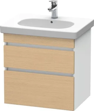 Duravit DuraStyle Waschtischunterbau wandhängend Natur Eiche & Weiß Matt 600x453x610 mm - DS64830301 DS648303018