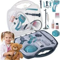 ISO TRADE Spielzeug-Arztkoffer Kinder Arztset Doctor, (Spar-Set, Medizinset), Unterstützt soziale Fähigkeiten, Feinmotorik, Hand-Auge-Koordination