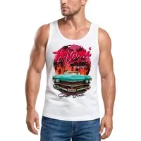 Neverless Tanktop Herren Tank-Top Miami Ocean Drive South Beach Oldtimer Muskelshirt mit Print