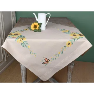 Stickmitteldecke "Sonnenblumen"