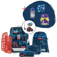 Step by Step Schulranzen 2IN1 PLUS „Tractor Freddy“, 9-teilig, blau (6-teilig, 9-tlg)