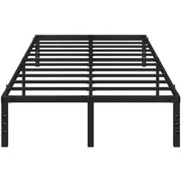Yaheetech Metallbett 90×190/90×200/140×200/160×200/180×200 cm, Bettrahmen 36/41 cm H mit Lattenrost, Bettgestell aus Metall