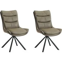 Jockenhöfer Gruppe Drehstuhl Maurice (Set, 2 St) (Set, 2 St), Echtleder, inklusive Drehfunktion (360), bis 150kg belastbar