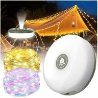 VIVIHEYDAY Lichterkette LED Magnet Camping Lichterkette,USB Wiederaufladbare Campinglampe, Aufrollbar