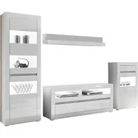 Home affaire Wohnwand Carat, (Set, 4-St), wird jeweils mit zwei Leisten angeliefert, 1 x grau, 1 x weiss