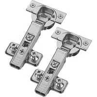 blum Möbelbeschlag Topfband Schrankscharnier 110° 71B3580 Eckanschlag SoftClose (Spar-Set, 2 St), 3D-Verstellung, inkl. Montageplatte 173L8100
