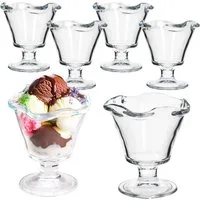 MamboCat Eisschale 6x Rom Eisbecher Glas klar 200ml Dessert-Schale Früchte-Becher Obst, Glas