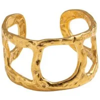 KARMA Fingerring Damenring Statement Ring Gold od. Silber Edelstahl (Geschenk Frauen Fingerring vergoldet, modern Damenschmuck Damen), hypoallergen wasserfest verstellbar