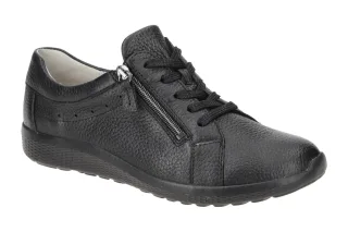 Waldl?ufer 634002 K-IRA bequeme Damenschuhe schwarz uni Echtleder Fu?bett