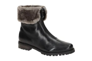 Everybody 43698M2411 GI001 Damen Winterstiefel Schwarz Lammfell Warmfutter Bl...