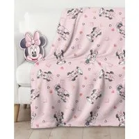 Kinderdecke Minnie Maus Kuschelset, Decke und Kissen, Disney, MTOnlinehandel, Geschenkidee für Mädchen, rosa