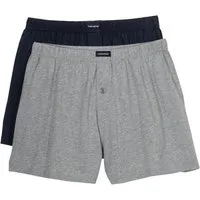 CECEBA Boxershorts Ceceba XXL Boxershorts 2er-Pack navy/grau melange (Packung, 2-St., 2er-Pack)
