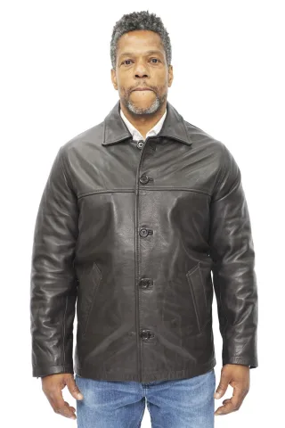 Herren-Kastenjacke aus Rindsleder-Mendoza