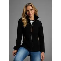 Polarino Fleecejacke (1-St) sportlicher Stil, bequemer Schnitt, mit Reißverschluss, ohne Kapuze