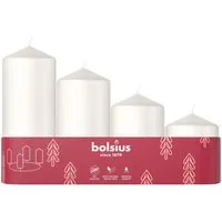 Bolsius Stumpenkerze Bolsius Stumpenkerzen 4er Tray abgestuft Ø 4,8 cm