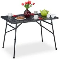 relaxdays Klapptisch Gartentisch klappbar Metall