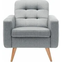 exxpo - sofa fashion Sessel Nappa, Loungesessel, Rückensteppung, bequem & modern, Breite 81cm, hohe Holzfüße