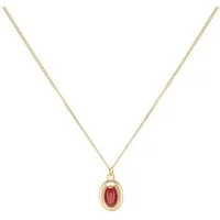 LUUK LIFESTYLE Silberkette roter Onyx, schlichter Onyx Stein Anhänger und 925 Silberkette im Boho Design