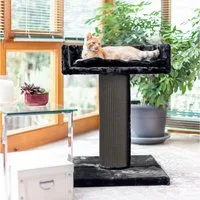 Canadian Cat Company Kratzbaum Residenz XXL - schwarz, XXL Katzenliege - Kratzbaum, 19cm Sisalsäule für große Katzen