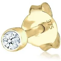 Elli DIAMONDS Paar Ohrstecker Single Stecker Diamant (0.03ct) Basic 375 Gelbgold