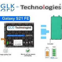 GLK-Technologies Samsung Galaxy S21 FE 5G SM-G990 EB-BG990ABY Handy-Akku inkl. 2X Klebebandsätze 4700 mAh
