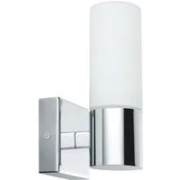 Paulmann LED Wandleuchte Gemini IP44 20W 2er Pack Chrom, Satin, Metall, Glas, ohne Leuchtmittel, E14, Gemini IP44 20W 2er Pack Chrom, Satin, Metall, Glas