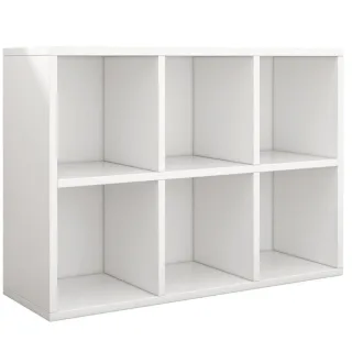 Bücherregal,, Weiß, Holzwerkstoff, 90x60x30 cm, Wohnzimmer, Regale, Bücherregale