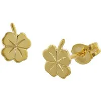 trendor Paar Ohrstecker 35924, Kinder Gold 333 / 8K Kleeblatt