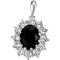Firetti Kettenanhänger Schmuck Geschenk Silber 925 Halsschmuck Anhänger Lady D Diana Royal, mit Glasstein, Zirkonia (synth)