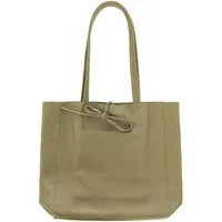 Zwillingsherz Tragetasche Ledershopper "Small", mit Schulterhenkel und Bindeband