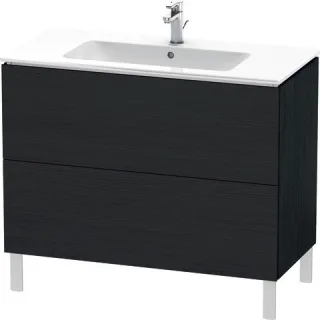 Duravit L-Cube Waschtischunterbau bodenstehend Eiche Schwarz Matt 1020x481x704 mm - LC662701616 LC662701616