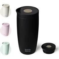 BOTTLE BOTTLE Thermobecher Premium Isolierbecher aus Edelstahl, 500ml, auslaufsicher, 1-tlg., Edelstahl, Quick-Press-Verschluss, doppelwandig, hält Getränke lange heiß & kalt